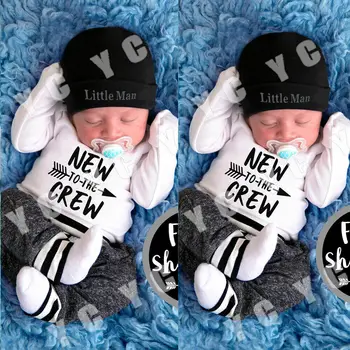 0-18 M 3 Adet Erkek Bebek Romper + Pantolon Yenidoğan Kıyafet Giyim Seti Bebek