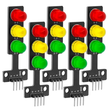 5X LED trafik ışığı modülü Yaratıcı DIY Mini trafik ışığı 3.3-5V İle Uyumlu Arduino İçin