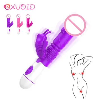 EXVOID Çift Vibratörler Kadın için Güçlü Titreşim Seks çiftler için oyuncaklar Yapay Penis Vibratör Klitoris Teşvik G-spot Masaj Seks Shop