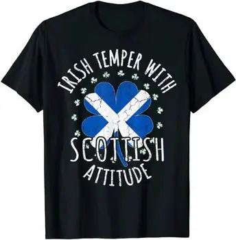 İrlandalı Temper İskoç Tutum St Patrick Günü İskoç T-Shirt