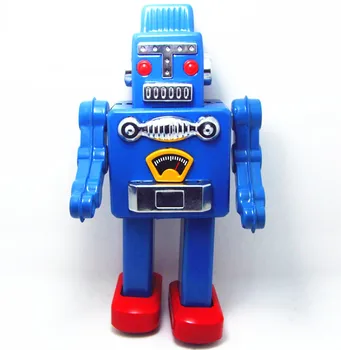 [Komik] Yetişkin Koleksiyonu Retro kurmalı oyuncak Metal Teneke robot Mekanik oyuncak Clockwork oyuncak figürler modeli çocuklar noel hediyesi