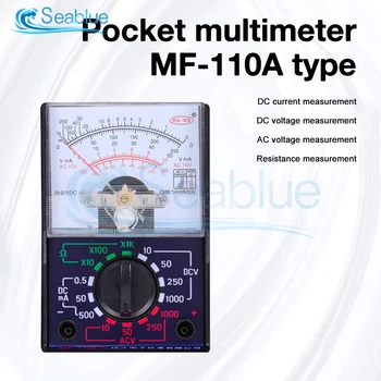 MF-110A Elektrik Analog Multimetre Multitester Taşınabilir Voltmetre Ampermetre AC / DC Gerilim Akım OHM Çok Metre Cihazı 1 ADET