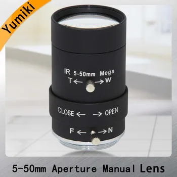 Yumiki 5-50mm Megapiksel MP HD manuel odaklama manuel ıris değişken odaklı CMOS / CCD SDI CVI güvenlik kamerası lens 1/3 CCTV lens CS dağı